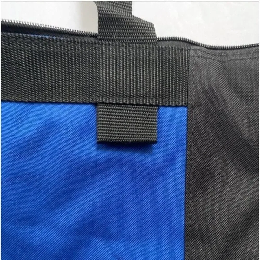 Leeds Vintage( Columbia St.Mary's ) Logo Canvas Blue Tote Bag,Zip,Double Handles